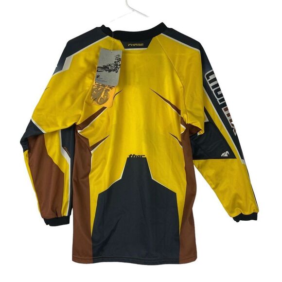 NWT Phase Thor Racing Jersey Size YXL Motocross Shirt Yellow Top Style #1260 - Picture 2 of 7